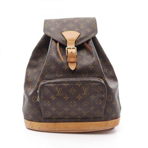 LOUIS VUITTON Brown Monogram Leather Backpack - Picture 1 of 11